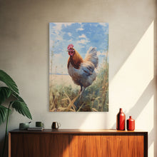 Load image into Gallery viewer, Rooster Wall Art, Rooster Painting, Farmhouse Art, Country Wall Art, Minimalist Wall Art, Wall Decor, Canvas Print, Wall Art, Framed Canvas
