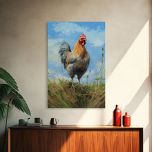 Cargar imagen en el visor de la galería, Farmhouse Art, Rooster Painting, Rooster Wall Art, Country Wall Art, Minimalist Wall Art, Wall Decor, Canvas Print, Wall Art, Framed Canvas
