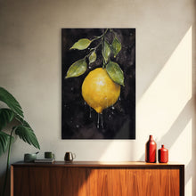 Carregar imagem no visualizador da galeria, Food Art, Lemon Wall Decor, Fruit Wall Art, Kitchen Wall Art, Minimalist Wall Art, Wall Decor, Canvas Print, Wall Art, Framed Canvas Art
