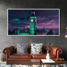 Cargar imagen en el visor de la galería, Big Ben Wall Art, London Landscape, Cityscape Wall Art, England Wall Decor, Panoramic Wall Decor, Canvas Print, Wall Art, Framed Canvas Art
