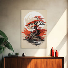 Load image into Gallery viewer, Japanese Wall Art, Japanese Maple Tree, Framed Canvas Print, Japanese Art, Japanese Hanging Wall Art

