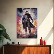 Cargar imagen en el visor de la galería, Cosmic Cyberpunk Cowboy Graffiti Art, Framed Canvas Print #4954
