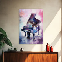 Load image into Gallery viewer, Grand Piano Wall Art, Musical Instrument Print, Studio Art, Framed Canvas Print, Piano Art, Baby Grand Piano
