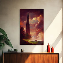 Load image into Gallery viewer, Dark Tower, High Fantasy Art Canvas Print, unique wall art, fantasy concept art
