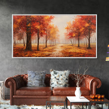 Carregar imagem no visualizador da galeria, Fall Decor, Beautiful Forest In Early Autumn, Landscape Framed Canvas Print Painting, Wall Art, Wall Decor, Autumn Decor, Farmhouse Decor
