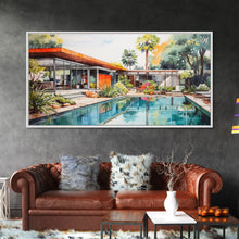 Load image into Gallery viewer, Architectural Print, House Portrait, Watercolor House, Panoramic Art, Wall Art, Canvas Art, Landscape Art, Realtor Thank You, Above Bed Art
