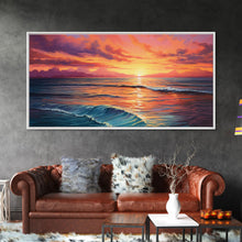Carregar imagem no visualizador da galeria, Beach Art, Framed Canvas Print, Beach Wall Art, Gift For Him, Above Sofa Art, Centerpiece Art, Wall Decor, Beach Print, Beach Wall Decor
