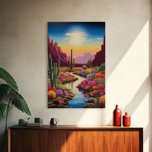 Load image into Gallery viewer, Desert Wall Art, Cactus Art, Nature Print, Canvas Print, Wall Art, Vertical Art, First Home Gift, Wall Art Prints, Living Room Prints
