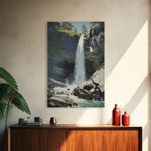 Carregar imagem no visualizador da galeria, Waterfalls Wall Art, Nature Art Print, Landscape Print, Canvas Print, Wall Art, Vertical Print, Travel Print, Teacher Gift, Farmhouse Art
