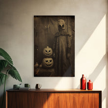 Carregar imagem no visualizador da galeria, Black And White Art, Halloween Wall Art, Horror Decor, Dark Art Print, Canvas Print, Wall Art, Vertical Print, Home Decor, Wall Decor
