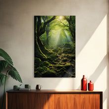 Carregar imagem no visualizador da galeria, Forest Wall Art, Nature Prints, Trees Wall Art, Canvas Print, Wall Art, Vertical Art, Teacher Gift, Over Bed Wall Decor, Bookshelf Decor
