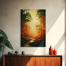 Carregar imagem no visualizador da galeria, Forest Wall Art, Trees Art Print, Sunset Print, Canvas Print, Wall Art, Vertical Art, Nature Lover Gift, Camper Wall Decor, Country Wall Art
