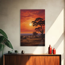 Carregar imagem no visualizador da galeria, African Wall Art, Savannah Wall Art, Canvas Print, Wall Art, Vertical Art, Landscape Print, Retirement Gifts, Apartment Wall Decor, RV Decor
