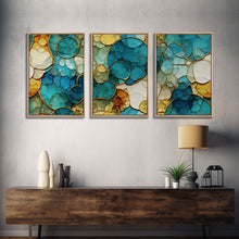 Carregar imagem no visualizador da galeria, Abstract Art Print, Vibrant Wall Print, Canvas Print, Wall Art, 3 Piece Wall Art, Abstract Wall Art, Above Bed Art, Teen Girl Room Decor
