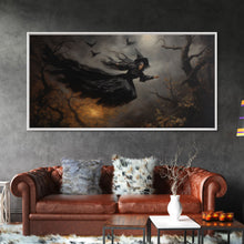 Cargar imagen en el visor de la galería, Cool Witch Art, Pagan Art, Framed Canvas Print, Halloween Wall Art, Witch Poster, Halloween Decoration, Witch Print, Halloween Witch
