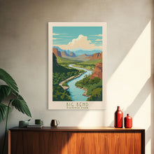 Carregar imagem no visualizador da galeria, Big Bend National Park, Framed Wall Art Canvas Print, Travel Poster, Texas Travel Art, Roadtrip Decor, Cool Art, Retro State Park Art
