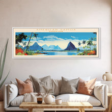 Carregar imagem no visualizador da galeria, American Samoa National Park, Panoramic Samoa Travel Art, National Park Print, Minimalist Travel Art, Midcentury Modern Style Landscape
