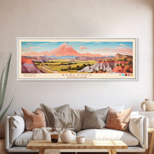 Carregar imagem no visualizador da galeria, Badlands National Park, Panoramic South Dakota Travel Art, National Park Print, Minimalist Travel Art, Midcentury Modern Style Landscape
