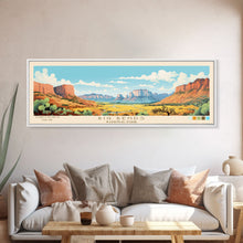 Cargar imagen en el visor de la galería, Big Bend National Park, Panoramic Texas Travel Art, National Park Print, Minimalist Travel Art, Midcentury Modern Style Landscape
