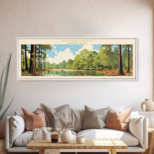 Cargar imagen en el visor de la galería, Congaree National Park, Panoramic South Carolina Travel Art, National Park Print, Minimalist Travel Art, Midcentury Modern Style Landscape
