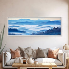 Load image into Gallery viewer, Blue Ridge Mountains Panoramic Wall Art, Bluebridge Mountains National Parkway, Beautiful Cabin Decor, Boho Photography Wall Art Print
