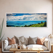 Load image into Gallery viewer, Blue Ridge Mountains Panoramic Wall Art, Bluebridge Mountains National Parkway, Beautiful Cabin Decor, Boho Photography Wall Art Print
