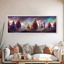 Load image into Gallery viewer, RPG Art, High Fantasy Forest Wall Art, Ready To Hang Canvas Print, Panoramic Art, Fantasy RPG Concept Art
