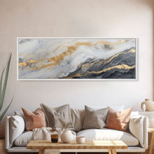 Load image into Gallery viewer, Abstract print White and gold Marble wall art Abstract Canvas art Marble Wall decor Modern wall art Abstract Printable wall art
