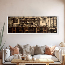 Load image into Gallery viewer, Bar Art, Old Timey Western Bar, Sepia Photography Art, Kitchen Art, Kitchen Wall Art, Home Bar Decor, Bar Cart Art
