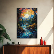 Carregar imagem no visualizador da galeria, Abstract Wall Art, Nature Wall Art, Forest Print, Canvas Print, Wall Hanging, Portrait Art, River Art, Office Wall Decor, Housewarming Gift
