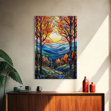 Carregar imagem no visualizador da galeria, Forest Wall Art, Vibrant Art, Abstract Nature Print, Canvas Print, Wall Hanging, Portrait Art, Home Decor Prints, Family Home Decor
