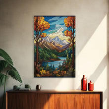 Carregar imagem no visualizador da galeria, Abstract Nature Print, Forest Wall Art, Canvas Print, Wall Hanging, Portrait Art, Nature Wall Art, Bedroom Prints, Landscape Art Print
