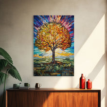 Cargar imagen en el visor de la galería, Fall Wall Art, Abstract Art, Tree Wall Art, Canvas Print, Wall Hanging, Portrait Art, Nature Print, Realtor Thank You, Living Room Wall Art

