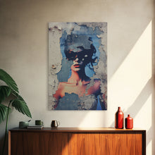 Carregar imagem no visualizador da galeria, Abstract Portrait, Portrait Painting, Abstract Art Print, Canvas Print, Wall Hanging, Portrait Art, Bedroom Teen Girl Art, Bedroom Prints
