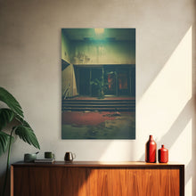 Carregar imagem no visualizador da galeria, Abandoned Building Art, Creepy Wall Decor, Spooky Art Print, Canvas Print, Wall Hanging, Portrait Art, Modern Home Decor, Gift For The Home
