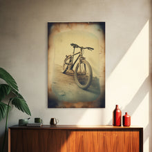 Cargar imagen en el visor de la galería, Bicycle Art, Bicycle Decor, Minimalist Wall Art, Black And White, Canvas Print, Wall Hanging, Portrait Art, Rustic Wall Art, Vintage Art
