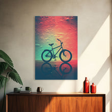 Load image into Gallery viewer, Retro 1980s Bike Canvas Print, Bicycle Art, Framed Wall Art, Fine Art Photography Print, Retro Inspired Wall Decor, Man Cave Art, Office Art

