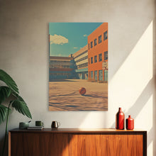 Carregar imagem no visualizador da galeria, An Abandoned 1970s High School, Photography Print, Framed Canvas Print, Back To School, Liminal Art
