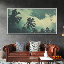 Carregar imagem no visualizador da galeria, A Florida Rain Storm, Framed Canvas Print, Liminal Art, Liminal Spaces, Framed Wall Art, Game Room Decor, Dark Moody Art
