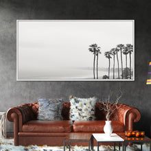Carregar imagem no visualizador da galeria, Black And White Miami Rain Storm, Framed Canvas Print, Liminal Art, Liminal Spaces, Framed Wall Art, Office Decor, Dark Moody Art
