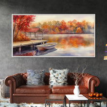 Load image into Gallery viewer, Autumn&#39;s Reflections - holiday decor, watercolor Christmas, Christmas wall art, winter wall art, holiday art gift
