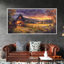 Cargar imagen en el visor de la galería, Christmas decor farmhouse, canvas print, Christmas home decor, extra large Christmas decor, rustic Christmas art, holiday wall art
