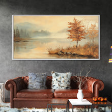 Cargar imagen en el visor de la galería, Fall In The Countryside, Moody Wall Decor, Framed Canvas Print, Seasonal Autumn Decor
