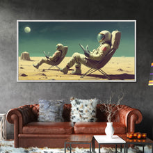 Carregar imagem no visualizador da galeria, Alien Astronauts On Vacation, Canvas Wall Art, Space Art, Ready To Hang Canvas Print, Gift For Him, Gamer Room Art, Large Wall Decor
