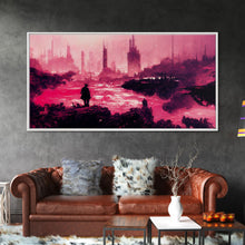 Load image into Gallery viewer, Surreal Dystopian Cyberpunk Art, ready to hang canvas print, framed art
