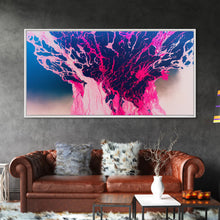 Load image into Gallery viewer, Neon Pink Explosion, Trippy Psychedelic Art, Ready To Hang Canvas Print, Framed Canvas Wall Art
