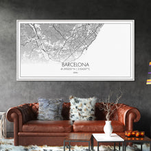 Load image into Gallery viewer, Barcelona Street Map, Spain Map, Map Print, Modern Art, Wall Art, Canvas Print, Gift Idea, Apartment Décor Aesthetic, Travel Wall Hanging
