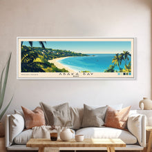 Carregar imagem no visualizador da galeria, Abaka Bay, Haiti Panoramic Print, Vacation Gift, Haiti Wall Art, Beach Painting, Beach Decor, Beach Or Lakehouse Art
