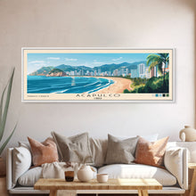 Carregar imagem no visualizador da galeria, Acapulco, Chile Panoramic Beach Print, Vacation Gift, Chile Wall Art, Beach Painting, Beach Decor, Beach Painting
