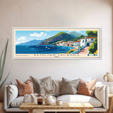 Carregar imagem no visualizador da galeria, Aeolian Islands, Italy Panoramic Print, Vacation Gift, Italy Wall Art, Vacation Wall Art, Vacatation Memories, Beach Decor, Beach Or Lakehouse Art
